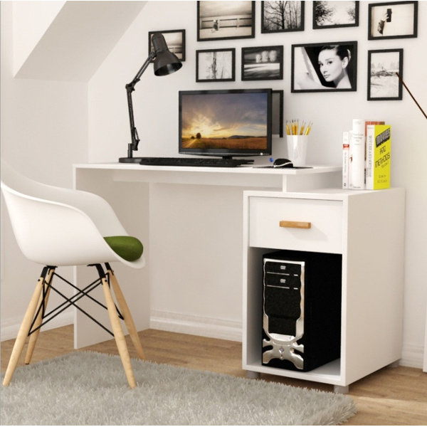 Latitude Run® Easy To Desk Light Writing Desk With